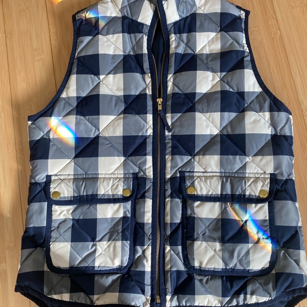 Checkered Quilted Vest